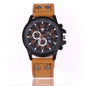 Quartz ladies watch with leather strap