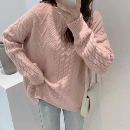 Pull Épais Femme – Tricot Fleurs Chanvre, Confort et Style