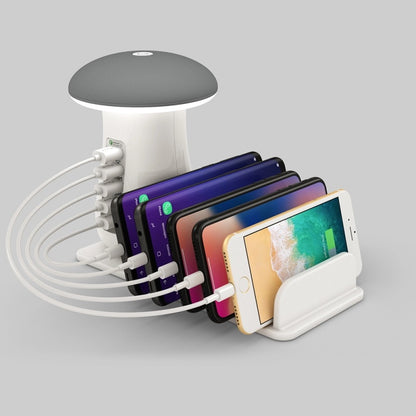Lampe LED Champignon 2 en 1 – Éclairage & Chargeur USB ✨