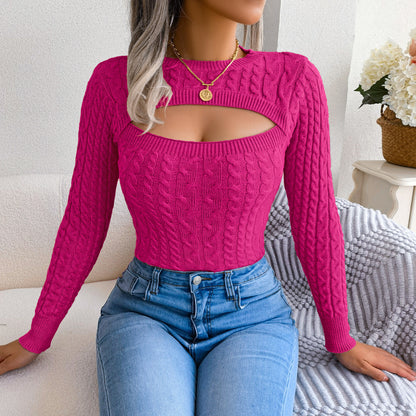 Pull Léger Femme Automne – Col Rond & Manches Longues Chic