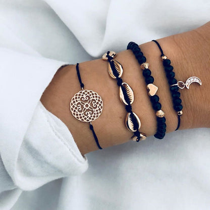 🌸 Lot Bracelets Bohèmes – Perles & Charms Vintage Femme
