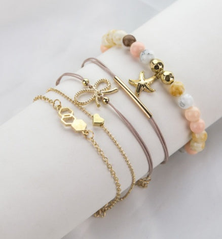 🌸 Lot Bracelets Bohèmes – Perles & Charms Vintage Femme