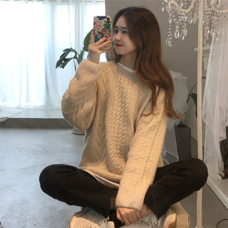 Pull Épais Femme – Tricot Fleurs Chanvre, Confort et Style