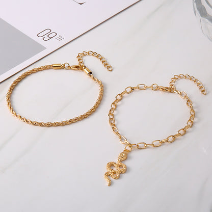 ✨ Bracelet Double Cercle – Élégance et Originalité