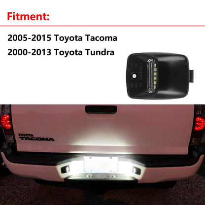 For 2000-2013 Tundra White LED Tag License Plate Light Bulbs Assembly Kit