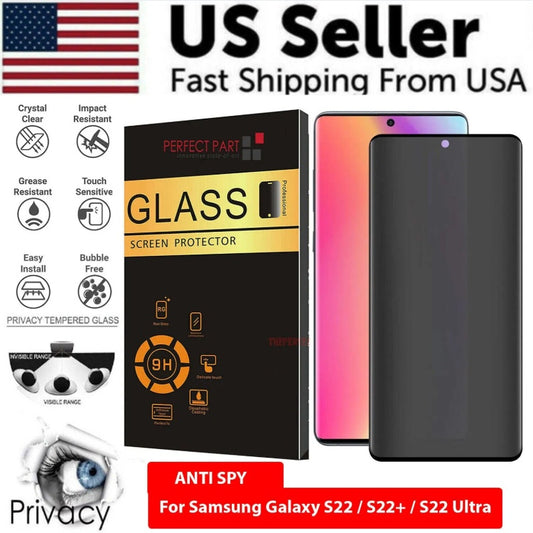 Protection Écran en Verre Trempé Confidentialité – Galaxy S23/S22 Ultra/Plus