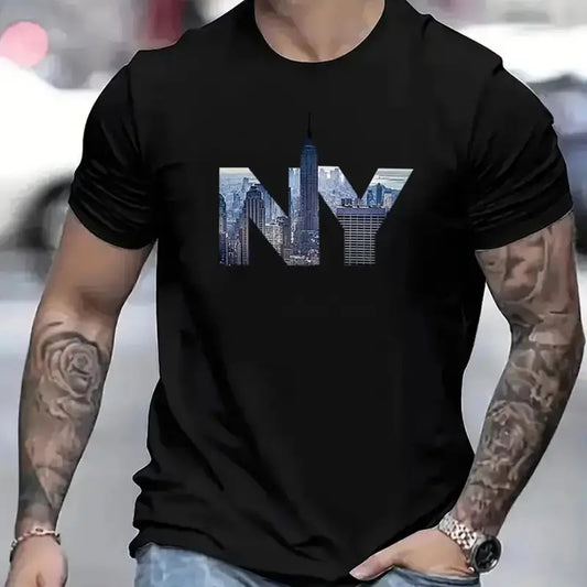 T-shirt Homme Imprimé Manches Courtes – Style Tendance