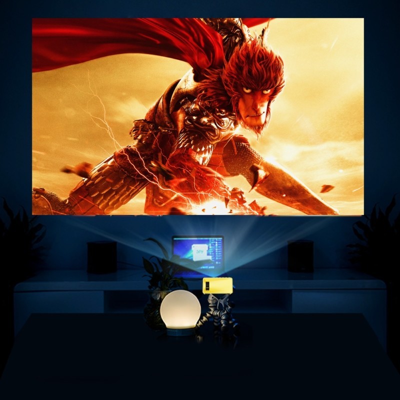 ✨ Projecteur Mini LED 1080P – Cinéma Haute Définition à la Maison ou en Déplacement 