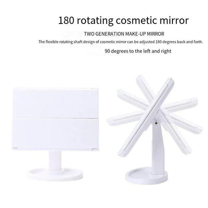 🔥 Grossissement 1x-3x – Miroir LED Compact & Astucieux