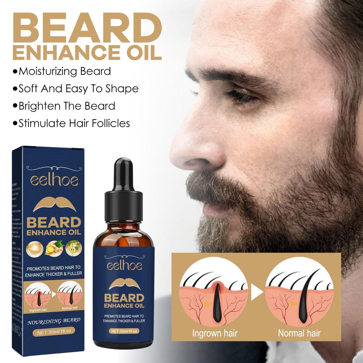 💎 Croissance et Brillance – Huile Barbe Professionnelle