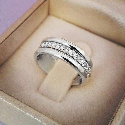 ✨ Bague Élégante Strass Doré/Argenté – Bijou Mode Plaqué Cuivre