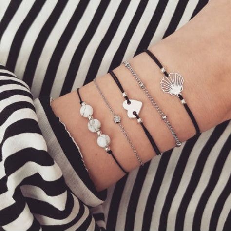 🌸 Lot Bracelets Bohèmes – Perles & Charms Vintage Femme