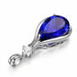 ✨ Collier Femme “Angel Eyes” – Cristal Bleu & Saphir Tanzanite ✨