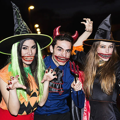 Stickers Visage Halloween – Effet Réaliste et Effrayant pour Soirées