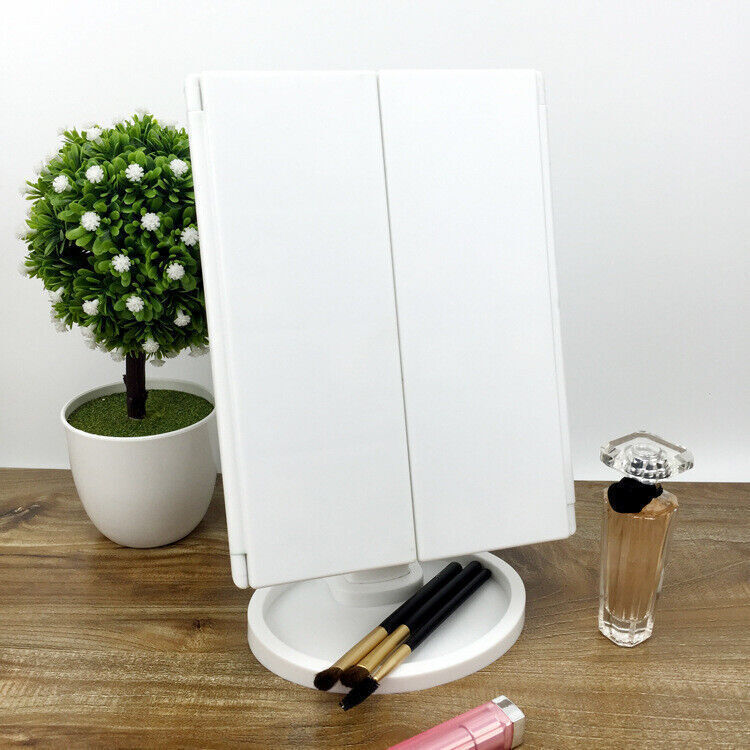 🔥 Grossissement 1x-3x – Miroir LED Compact & Astucieux