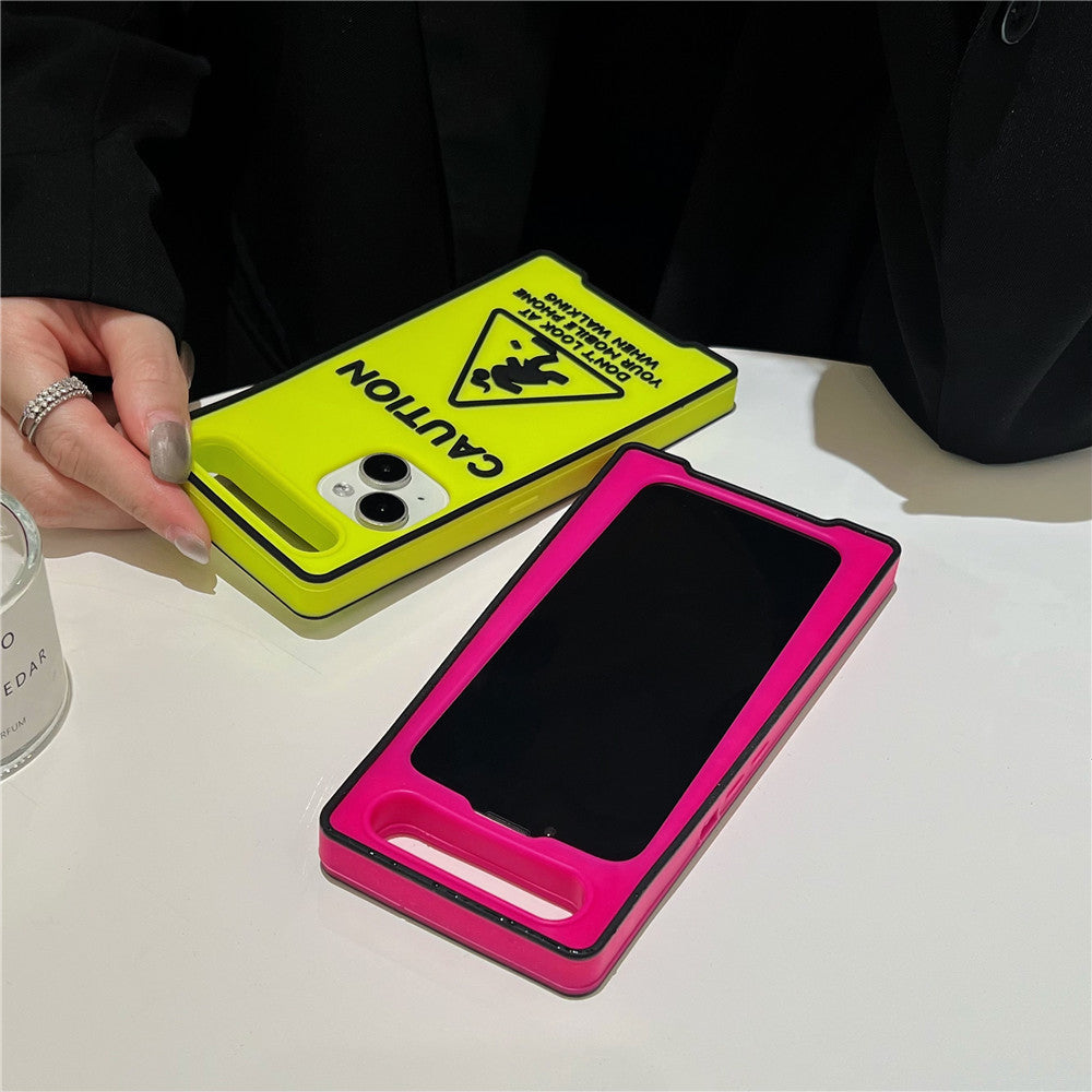 ✨ Coque Téléphone Cartoon Anti-Chute – Motif Panneau Lumineux