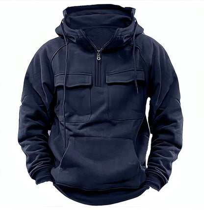 ✨ Sweat à Capuche Homme Zippé – Style Décontracté, Sport et Mode avec Poches et Cordon