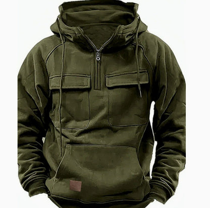 ✨ Sweat à Capuche Homme Zippé – Style Décontracté, Sport et Mode avec Poches et Cordon