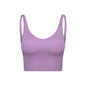 Summer Pure Color Ribbon Chest Pad Nude Feel Back-shaping Running Fitness