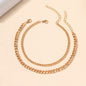 🌟 Bracelet de Cheville Double Cercle – Élégance Féminine
