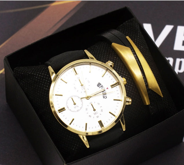 ⏱ Montre Homme Quartz – Élégante & Business avec Calendrier