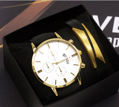 ⏱ Montre Homme Quartz – Élégante & Business avec Calendrier