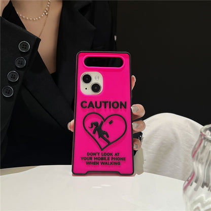 ✨ Coque Téléphone Cartoon Anti-Chute – Motif Panneau Lumineux