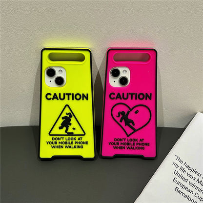 ✨ Coque Téléphone Cartoon Anti-Chute – Motif Panneau Lumineux
