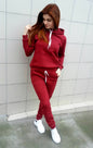 European And American Fleece Hooded Sports Suit For Women