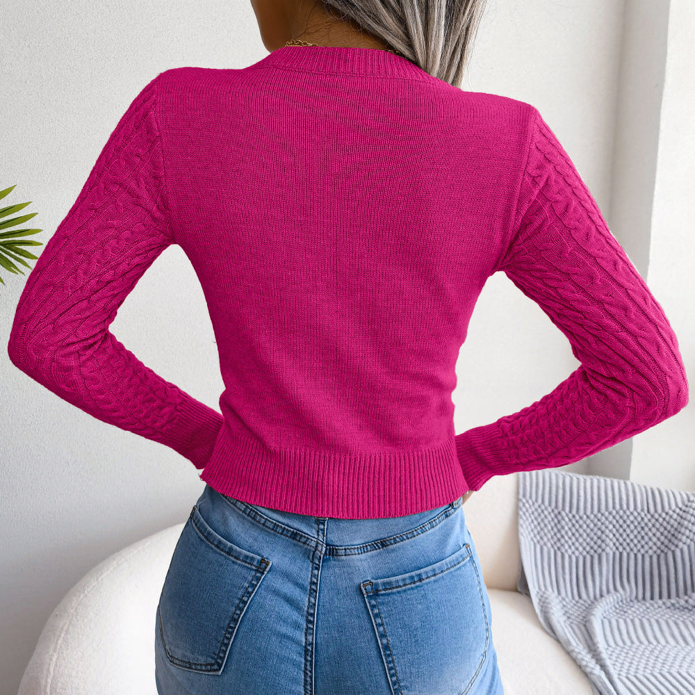 Pull Léger Femme Automne – Col Rond & Manches Longues Chic