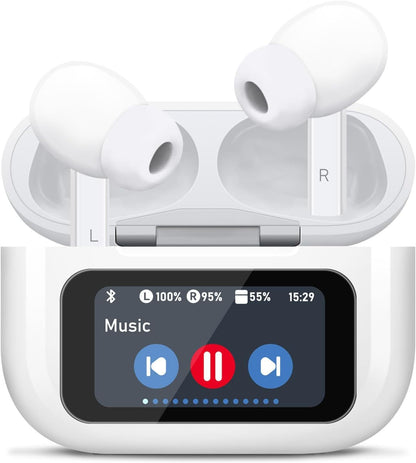 ✨ Écouteurs Bluetooth 5.4 Sans Fil – ANC, Micro et Écran Tactile