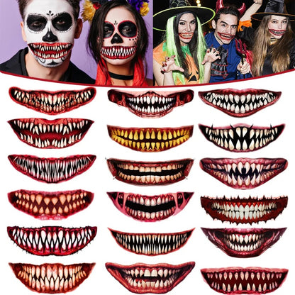 Stickers Visage Halloween – Effet Réaliste et Effrayant pour Soirées