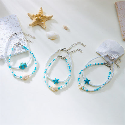 🌸 Bracelets de Cheville Perles – Style Été Femme