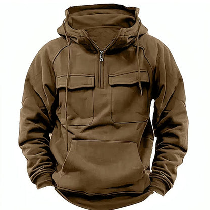 ✨ Sweat à Capuche Homme Zippé – Style Décontracté, Sport et Mode avec Poches et Cordon