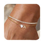 💎 Bracelet de Cheville 26 Lettres – Cœur & Zircon