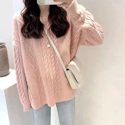 Pull Épais Femme – Tricot Fleurs Chanvre, Confort et Style