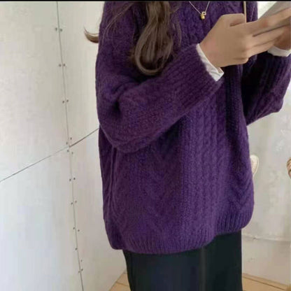 Pull Épais Femme – Tricot Fleurs Chanvre, Confort et Style