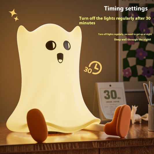 Lampe de Chevet Fantôme Halloween - Silicone Tactile LED Étanche