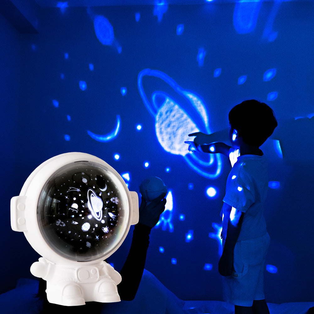 Lampe Astronaute Projecteur Galaxie – Nuit Étoilée Magique ✨